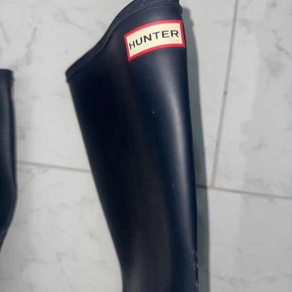 Hunter Women's Original Tall Rain Boot - Navy, Size 9 - Picture 5 of 9
